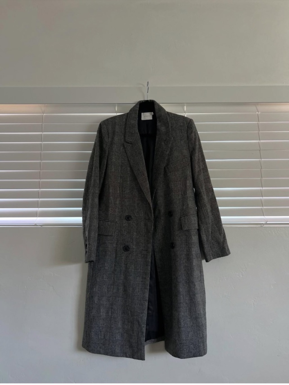 Lush Gray Double-Breasted Trench Coat